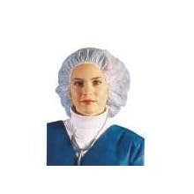 San Jamar BCAP110C Polypropylene Bouffant Cap, 21" Diameter, Blue