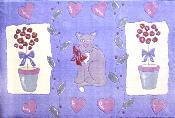 Picture of Cozy Jade Reynolds Cat & Pot 39x58 Play Time Nylon Area Rug JR-TSC-155 3958 JR-TSC-155 3958 (Baby Gym)