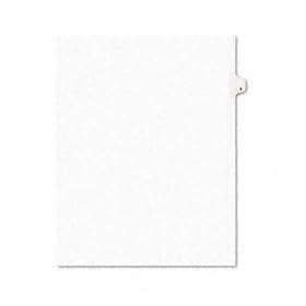 Avery-Style Legal Side Tab Divider, Title: 5, Letter, White, 25/Pack