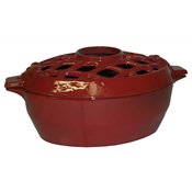 Apple Red Lattice Wood Stove Steamer