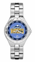 Denver Nuggets Woman's Pro II Watch With Stainless Steel Bracelet