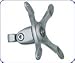 Haefele Ellipta Adjustable Slat Wall Mount, Aluminum, Silver