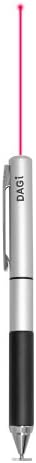 Dagi LA701 Laser Stylus Touch Pen for Apple iPad Air, iPad, iPad 2, iPad 3, iPad 4, iPad Mini, iPhone 5, iPhone 4, iPod, Galaxy S4, Galaxy S3, Galaxy Tab, Kindle Fire, Nexus (Black) - Retail Packaging