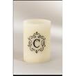 Monogram LED BlowOut Wax Candle with Lightbulb Wick - C Monogram LED BlowOut Wax Candle with Lightbulb Wick - C