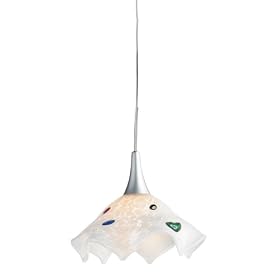 Eurofase PN-1FAZ-2N Fazzoletto 1-Light Pendent, Platinum Silver White by Eurofase