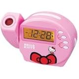 Hello Kitty KT3004 Projection Alarm Clock Radio, Adjustable Projection On Wall/Ceiling