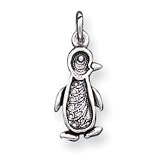Sterling Silver Filigree Penguin Charm