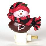 SC Sports Atlanta Falcons Snowman Night Light- Set of 2 - Atlanta Falcons Set of 2