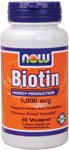 NOW BIOTIN 5,000 MCG - VEGETARIAN CAPSULES
