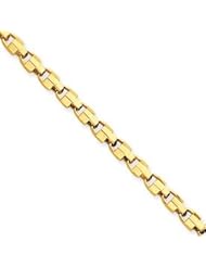 14k Yellow Gold Fancy Link Lobster Bracelet 8.5in