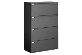36W 4 Drawer Binder - Black