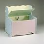 Pastel Wooden Toy Box Bench