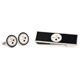 Pittsburgh Steelers Cufflinks and Money Clip Gift Set