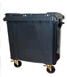 Wheelie Bin - Grey - 1100L - Flat Lid - Free Delivery