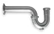 Industrial Grade 1PNL3 P Trap, 17 Gauge, Brass, Pipe Dia 1 1/2 In