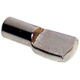 4mm Shelf Pin Support Spoon, Nickel Plated Bag of 20