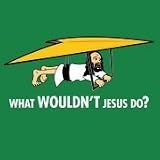 What Wouldn’t Jesus Do? Funny T-Shirt – Mens Size XL