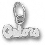 Florida Gators Solid Sterling Silver ''GATORS'' 1/4'' Pendant
