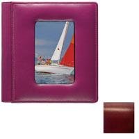 ROMA RED smooth grain leather #169 window 2-up album by Raika - 4x6