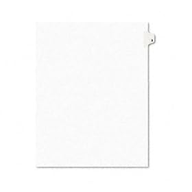 Avery-Style Legal Side Tab Divider, Title: 2, Letter, White, 25/Pack