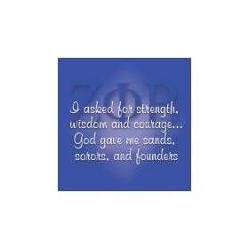 Zeta Phi Beta Sorority Motivational Magnet - "I asked for strength, wisdom and courage"