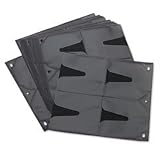 Vaultz Media Binder Sleeves, 8 CD/Sleeve, 25 EA/PK, Black