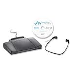 Philips Speech Processing Products - Digital Transcription Kit, USB Connection, 7-1/2x5-1/2x2, BK - Sold as 1 EA - Transcription set offers PC-based digital transcription. Organize your workload with an on-screen display showing job status (pending, in progress or completed) so priority documents can be transcribed in order of your preference. Job info is displayed (length, author/file name, keyword creation date and index markers). Other features include instant go, audible scan, auto backsp