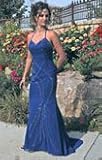 E*gowns Prom Dress 1569 Royal- Sweep Train, Hand Beaded
