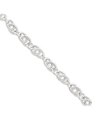 Sterling Silver Double Twist Link Bracelet QG1526-8"