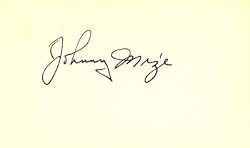 Johnny Mize Autographed / Signed 3x5 Card