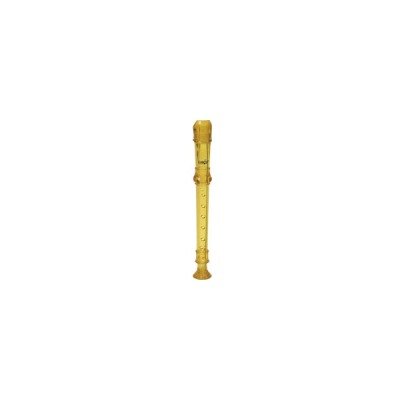 Canto One-Piece Translucent Soprano Recorder with Baroque Fingering Transparent Yellow