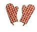 Dollhouse Miniature Set of Red Gingham Potholders
