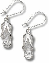 Joey Logano 5/8" #20 Flip Flop Dangle Earrings - Sterling Silver Jewelry