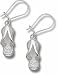 Joey Logano 5/8" #20 Flip Flop Dangle Earrings - Sterling Silver Jewelry