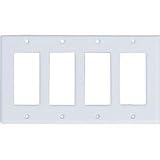Leviton Quadruple-Gang Wall Plate - White R42-80412-00W