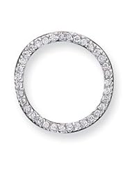 Sterling Silver CZ Round Pendant