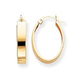 Sardelli - 14k Large Oval Band Hoop Earrings