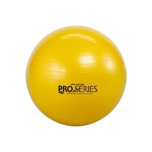 Thera-band Slow Deflate Exercise Ball, Yellow, 45cm / 18\” Provides Superior Comfort At Body Contact Points Without Excessive Softness That Impedes Support