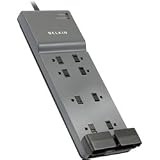 BELKIN BE108230-06 HOME/OFFICE SURGE PROTECTORS WITH COAXIAL/TELEPHONE/MODEM PROTECTION (8-OUTLET)