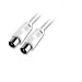 Ex-Pro White Coax TV RF Ariel connection Cable Lead - P-P / Plug to Plug / Male to Male - 10m