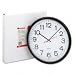 UNV11381 13-1/2 Diameter Indoor/Outdoor Wall Clock, Black Case