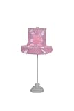 Medium Pink Check Hat Lamp With Shade