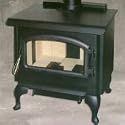 Lexington Forge Savannah 30 Black Flat Top Medium Wood Burning Stove with Legs - SSW30FTAL/SSW30FTAL