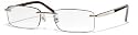 Cross Byron Collection Rimless Reading Glasses with Polished Silver Appointments and Dark Tortoise Temples, 1.75