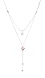 Star Glass Bead Y-Necklace - Pink, by Anat Eyal