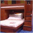 Berg Furniture Sierra Wood Twin Over Full L-shaped Loft Bed with Storage Drawers and Storage Stairs