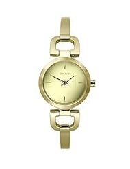 DKNY Gold-Tone D Link Mirror Dial Womens watch #NY8870
