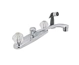 Styles 8 Chrome Center Kitchen Faucet w/Sprayer