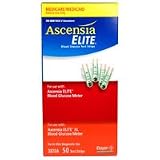 Ascensia Elite Diabetic Test Strips #3870 by Bayer (Blood Glucometer Elite Strips) - 50 Ea