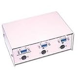 Cables To Go Manual VGA Switchbox PS2 KB2-1 3 VGA Female + 3 6-Pin Mini Din